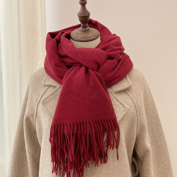Year-Round Wraparound Scarf with Fringe product image