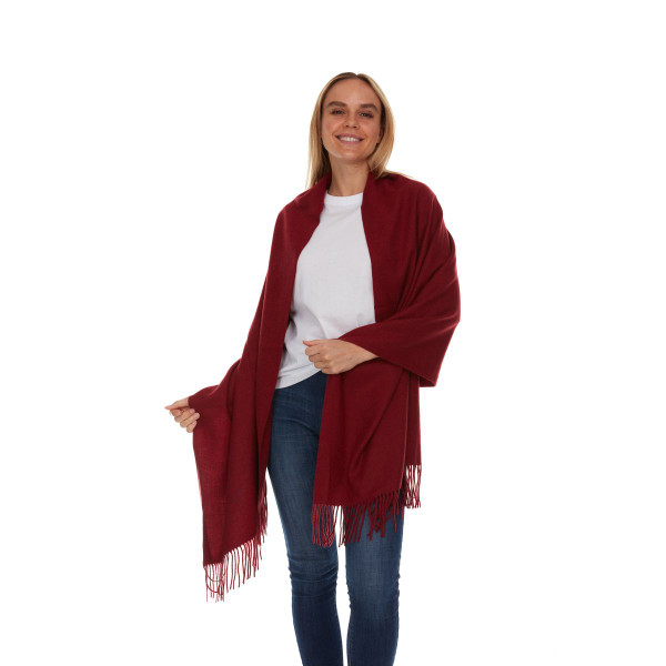 Year-Round Wraparound Scarf with Fringe product image