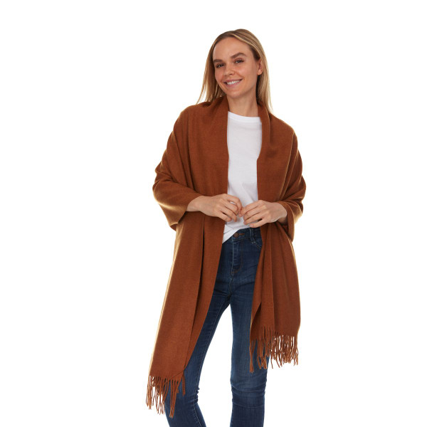 Year-Round Wraparound Scarf with Fringe product image