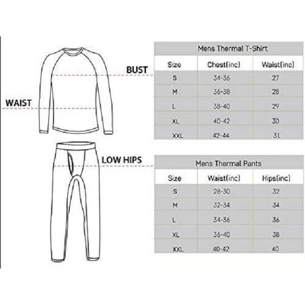 Men's Long Sleeve Fleece Thermal Matching Tops and Bottoms (Set of 2) product image