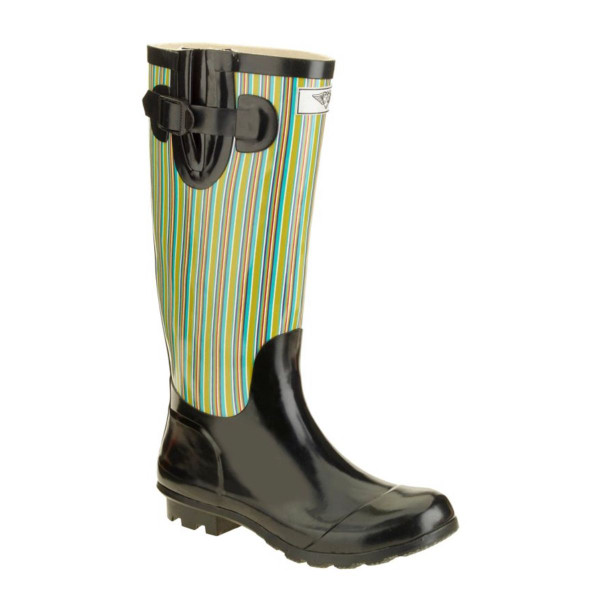 Women's Fashion Rubber Rain Boots with Stripes by Forever Young™ product image
