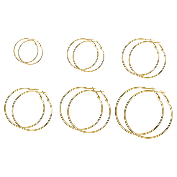 Fenzer™ Gold Hoop Earrings (6-Pair) product image