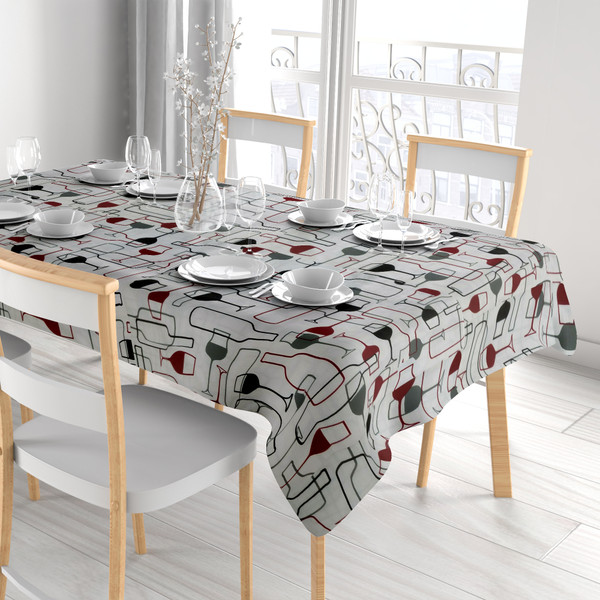  Waterproof Printed Flannel Back Vinyl Tablecloth (3-Pack) product image