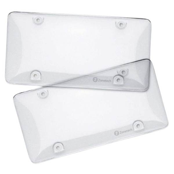 Zone Tech® Clear License Plate Cover Frame Shields (set Of 2) product image