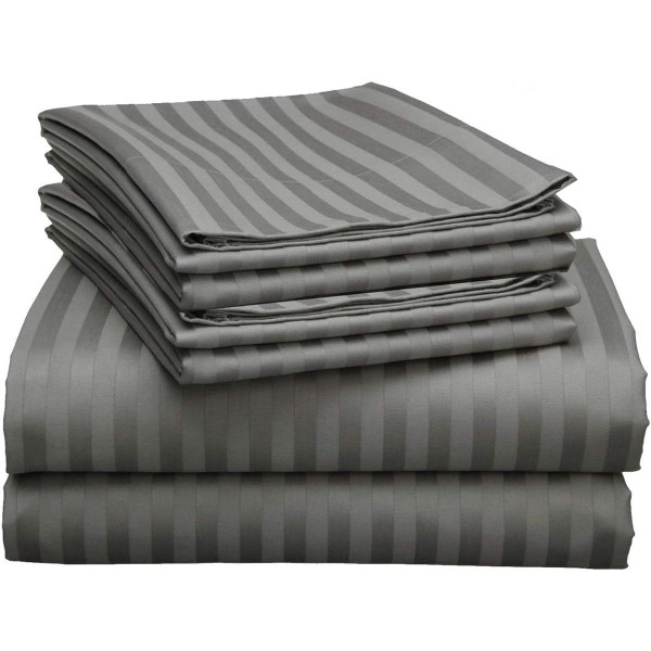 6-Piece Stripe Microfiber Sheet Set product image