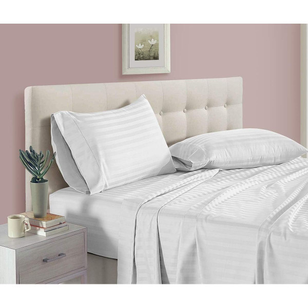 6-Piece Stripe Microfiber Sheet Set product image