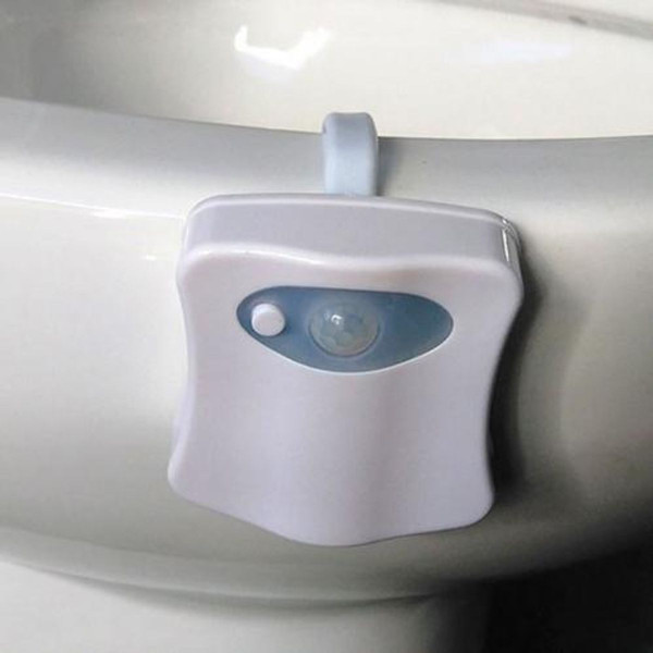 8-Color LED Sensor Motion-Activated Bathroom Toilet Light