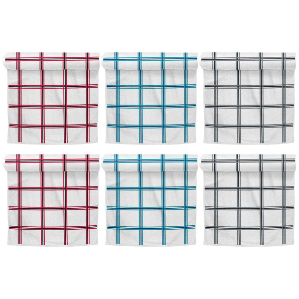 100% Ultra-Soft Cotton Premium Plaid Kitchen Towel, 20 x 30-Inch (6-Pack) product image