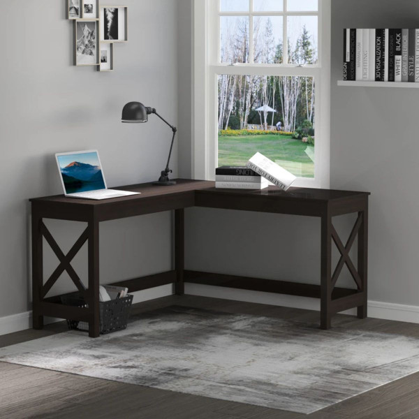 HOMCOM® 57-Inch L-Shaped Corner Desk, 836-472CF product image