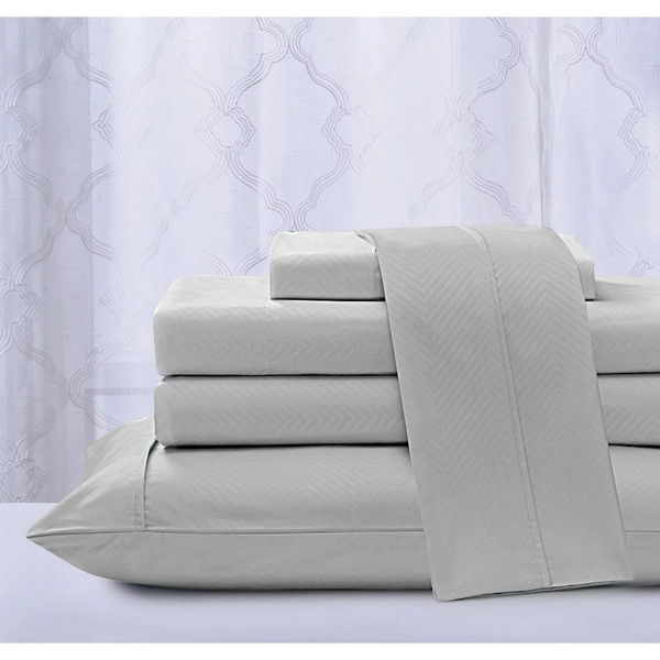 4-Piece Chevron Embossed Microfiber Sheet Set by Kathy Ireland® product image