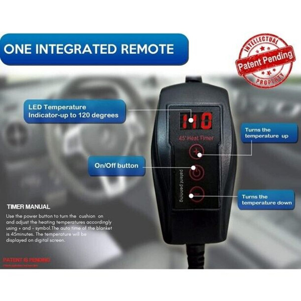 Premium Heated Seat Cushion Cover By Zone Tech® (2-Pack) product image