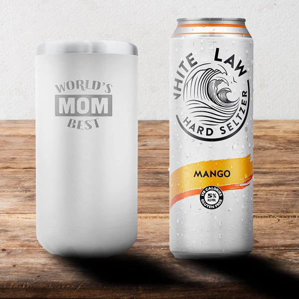 World's Best Mom" Insulated Slim Can Cooler for Skinny Beer  product image