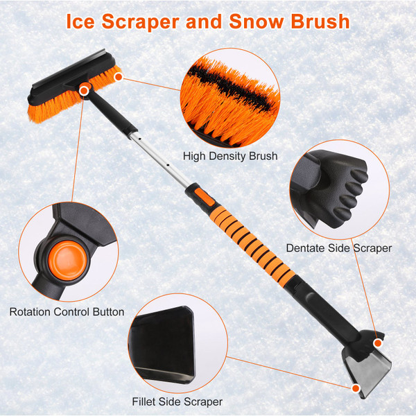 42-Inch Extendable Snow Ice Car Scraper with Squeegee by iMounTEK® product image