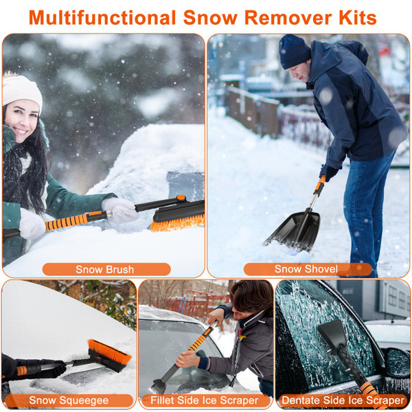 42-Inch Extendable Snow Ice Car Scraper with Squeegee by iMounTEK® product image