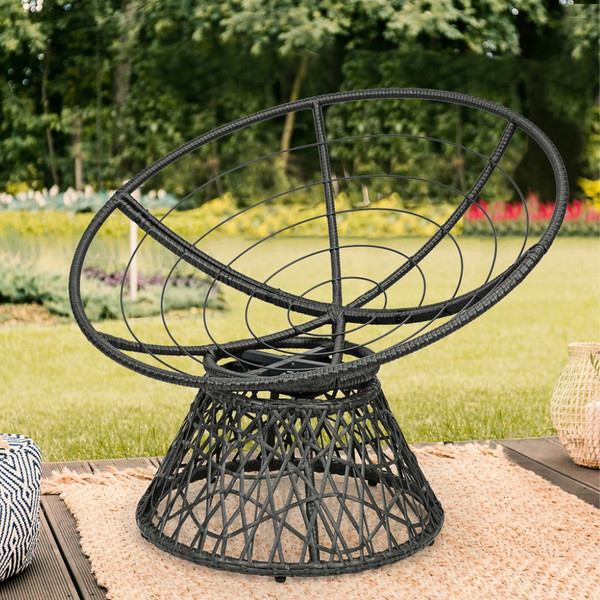 Rattan Ergonomic Swivel Papasan Chair product image Rattan Ergonomic Swivel Papasan Chair product image