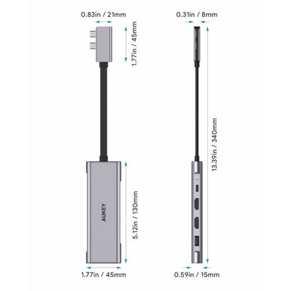 AUKEY 9-in-1 USB C Hub MacBook Pro Splitter product image