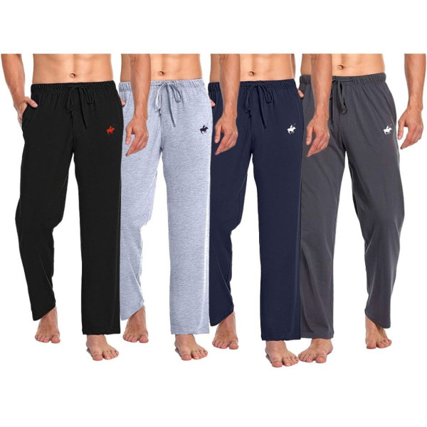 Pacific Polo Club® Men's Cotton Lounge Pants with Pockets (4Pack
