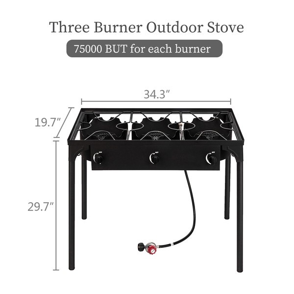 3-Burner Propane Outdoor Stove Experience the Convenience & Power product image