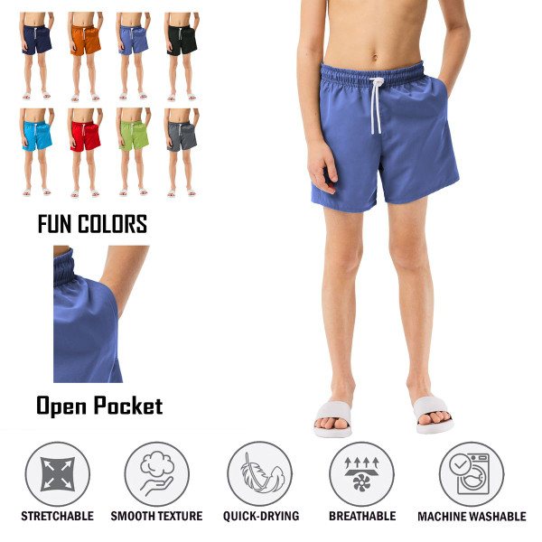  Boy's Quick-Dry Swimming Trunks (4-Pack) product image