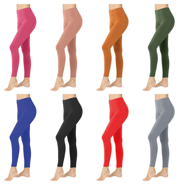 Ladies High Waisted Solid Seamless Leggings (3-Pack) product image