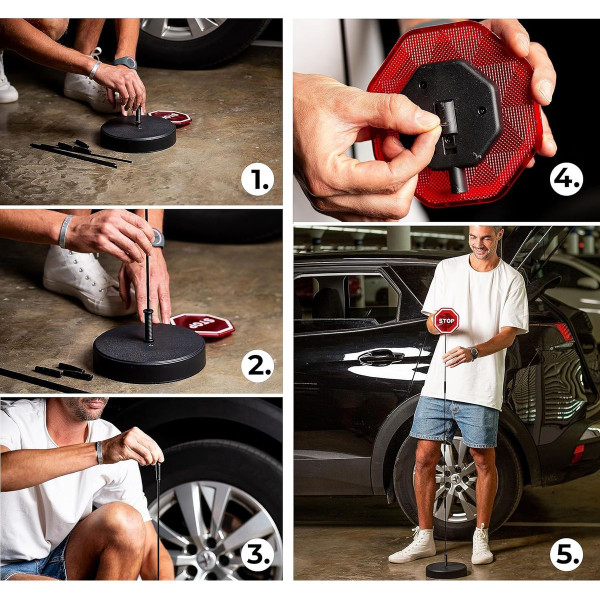 Zone Tech® Led Flashing Stop Sign Parking Assistant product image