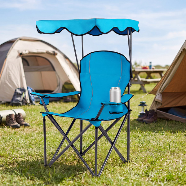 Portable Folding Beach Canopy Chair with Cupholders product image