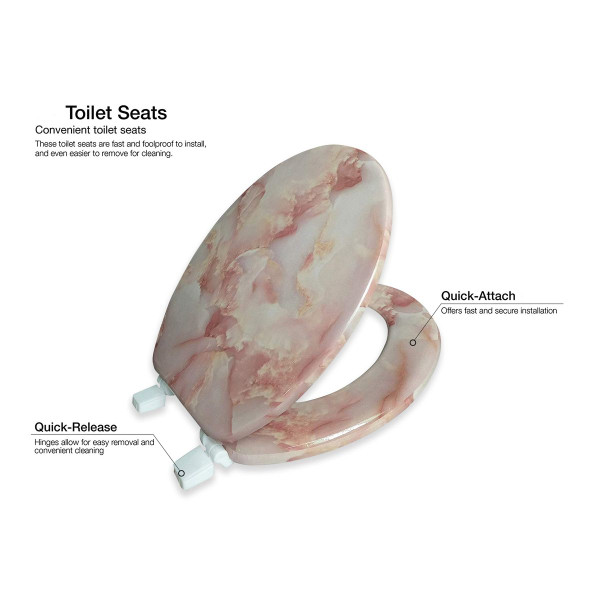 Round Toilet Seat with Easy Clean & Change Hinge product image