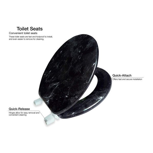 Round Toilet Seat with Easy Clean & Change Hinge product image