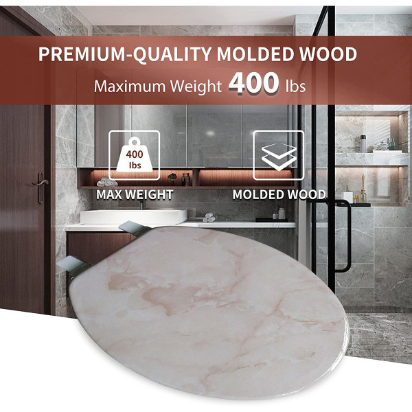 Round Toilet Seat with Easy Clean & Change Hinge product image
