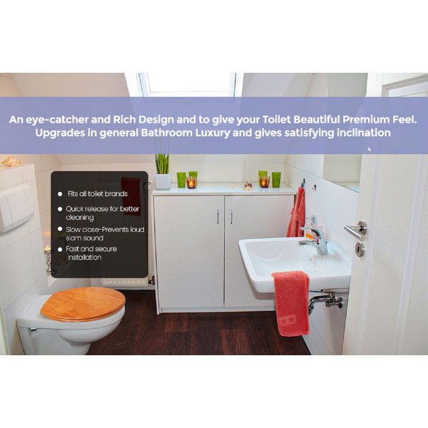Round Toilet Seat with Easy Clean & Change Hinge product image