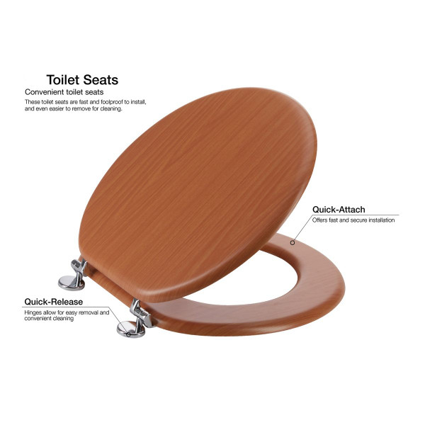 Round Toilet Seat with Easy Clean & Change Hinge product image