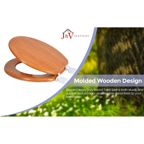 Round Toilet Seat with Easy Clean & Change Hinge product image