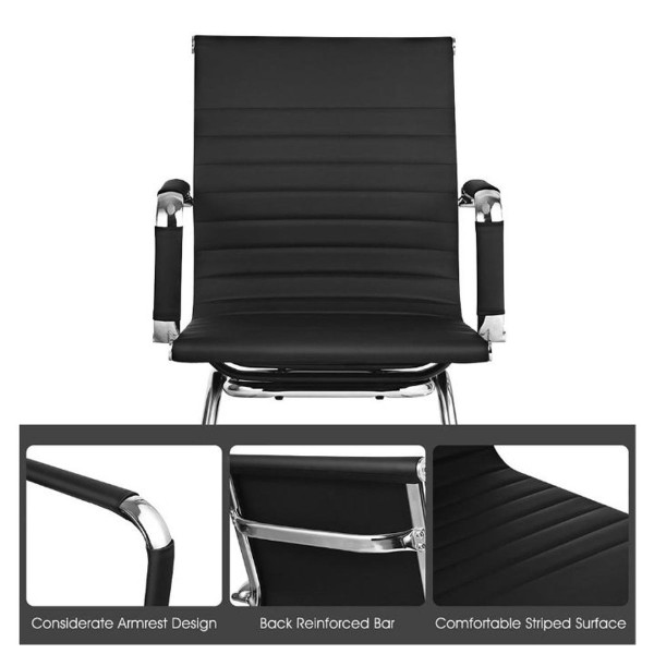 Silver and Black Office Chairs (Set of 4) product image