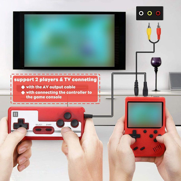 Retro Mini Handheld Portable Video Game Console, 400 Games (1- or 2-Pack) product image