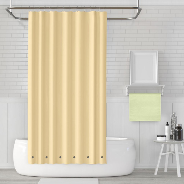 Mildew-Resistant Solid Vinyl Shower Curtain Liner with Magnets (1- or 2-Pack) product image