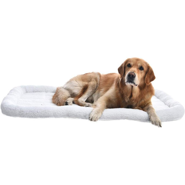 Faux Sherpa Padded Bolster Pet Bed by Amazon Basics® product image