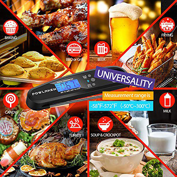 Cheer Collection Foldable Instant Read Digital Food Thermometer