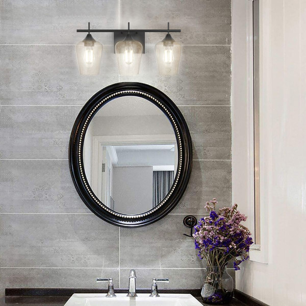 3-Light Wall Sconce Modern Bathroom Vanity Light Fixture product image