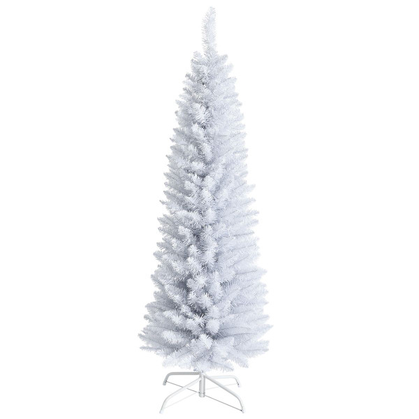 5-Foot Artificial Christmas Pencil Tree with Folding Metal Stand product image