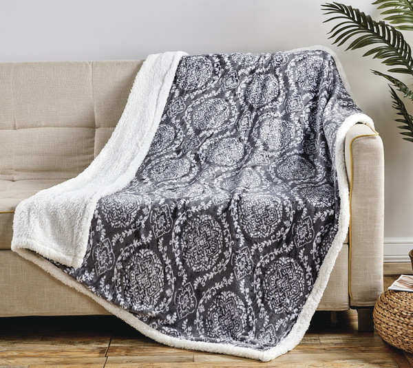 Noble House™ 50 x 60-Inch Printed Sherpa Throw product image