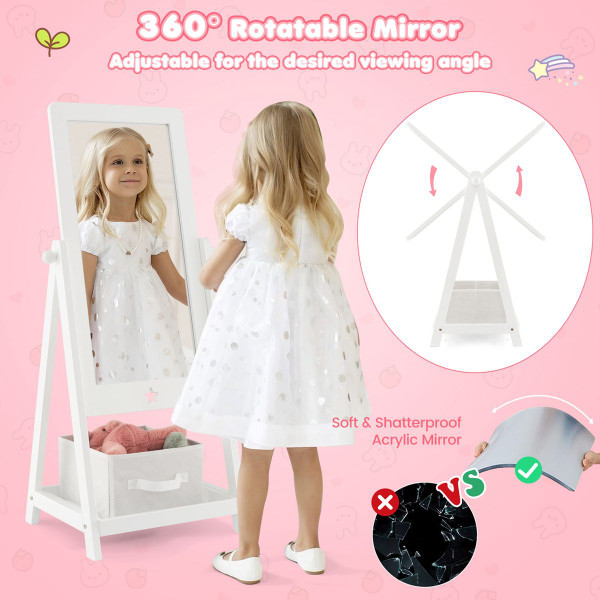 Kids' Freestanding Mirror with Storage product image