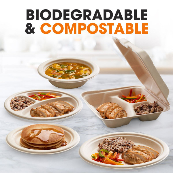 Cheer Collection™ 9-Inch Compostable Plates (100- to 500-Pack) product image