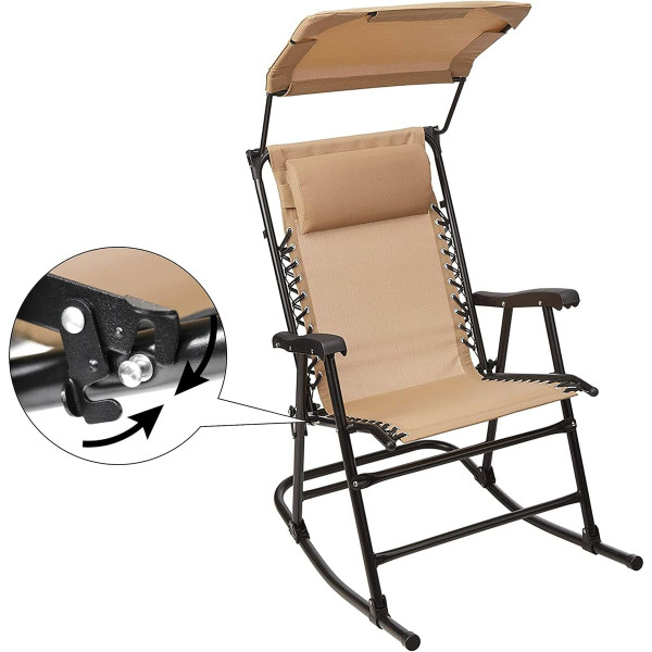 Foldable Rocking Chair with Canopy by Amazon Basics® product image