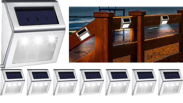 Stainless Steel Solar Light for Stairs & Pathways (8-Pack) product image