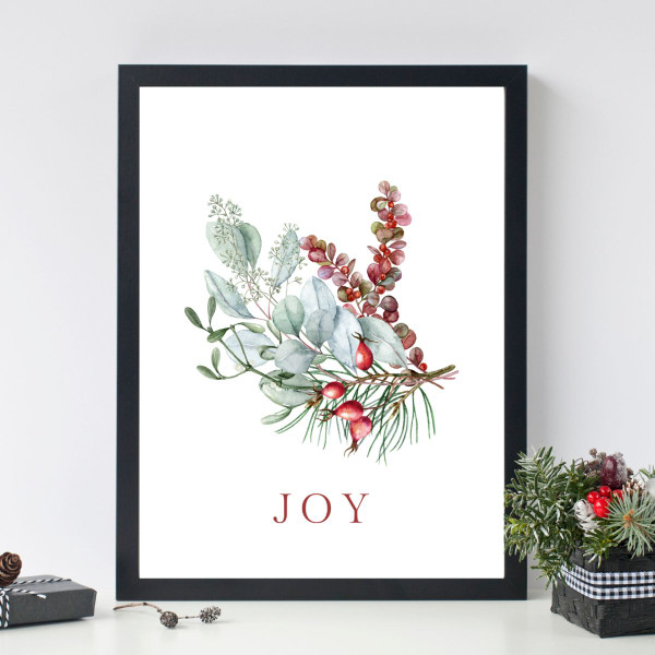 Peace or Joy Christmas Art Print by The Word Mercantile product image
