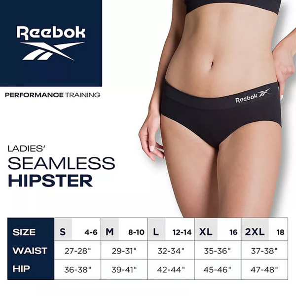 Reebok Girls Seamless Hipster Panties, 5-Pack 
