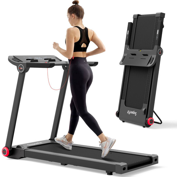 SuperFit™ 3.75HP Folding Treadmill with APP & 12 Preset Programs product image