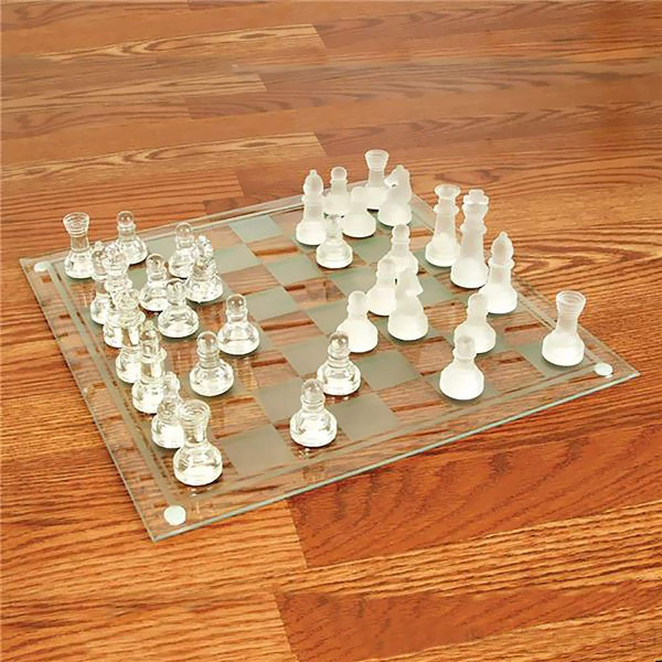 Zummy Elegant Glass Chess Set (10 inch) product image