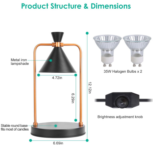 iMounTEK® Dimmable Wax Warmer Lamp product image