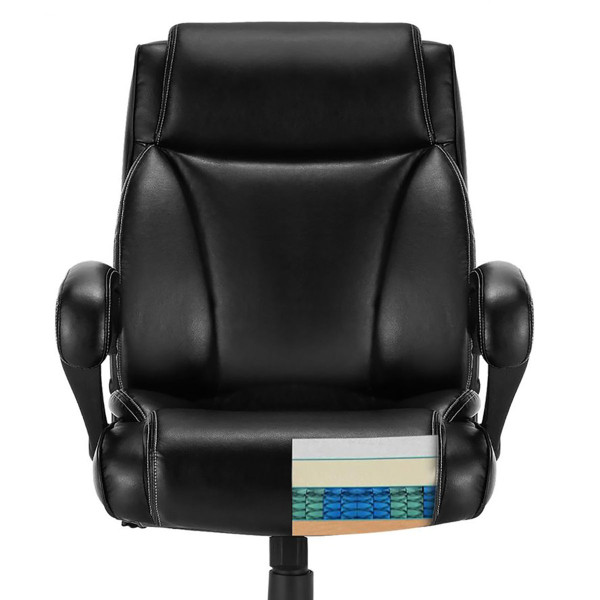 Big & Tall Adjustable High Back Leather Office Chair, 400-Pound Capacity product image